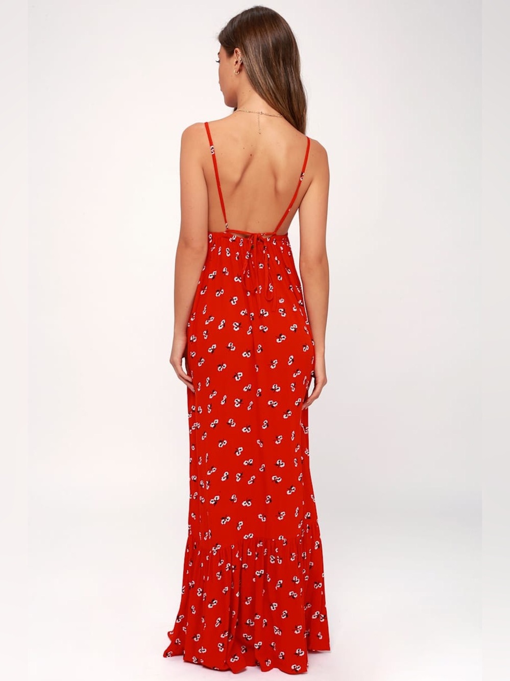Billabong Red Floral Maxi Dress - Picture 2 of 6